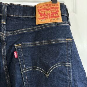 Men's Levi 531 Jeans - Athletic Slim Flex, dark blue denim